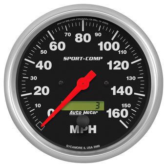 compare product Auto Meter 3989 Sport-Comp Electric Programmable Speedometer,5.000 in.