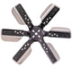 Derale 17018 18" Heavy Duty Stainless Steel Standard Rotation Flex Fan, Black Hub