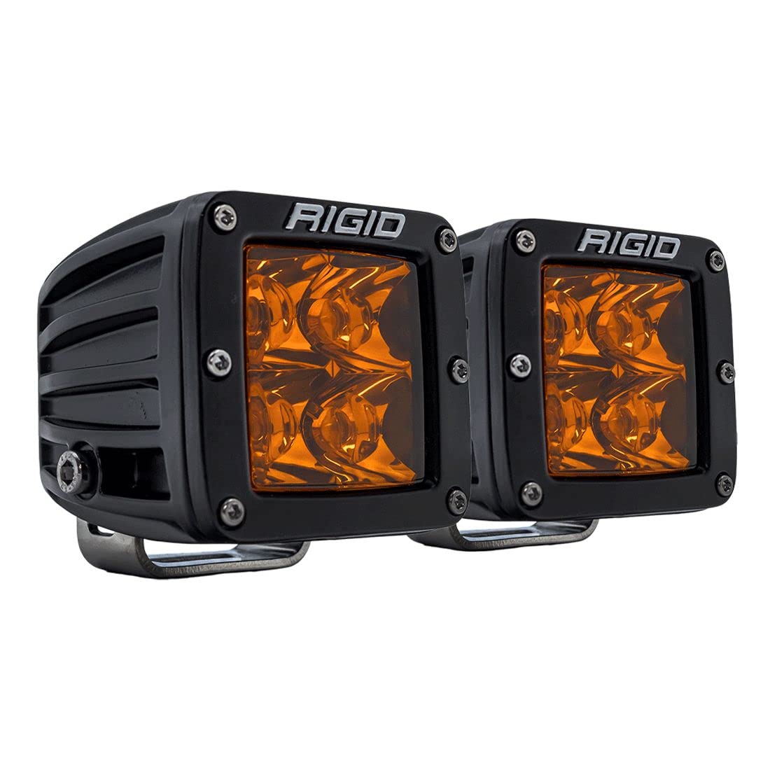 Rigid Industries D-Series Amber PRO LED Light Pods Spot, Pair