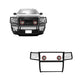 Black Horse Grille brush Bumper Guard Modular Black Come With Pair of 5.3" Dia.LED Lights with Red Trim Rings Compatible with 2007-2013 GMC Sierra 1500-17GS10MA-PLFR
