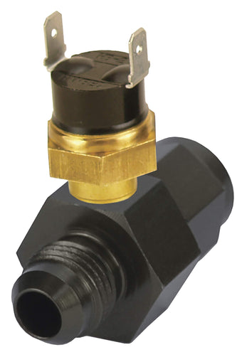 compare product Derale 35020 -6AN x -6AN Premium 180 Degree In-Line Fluid Thermostat