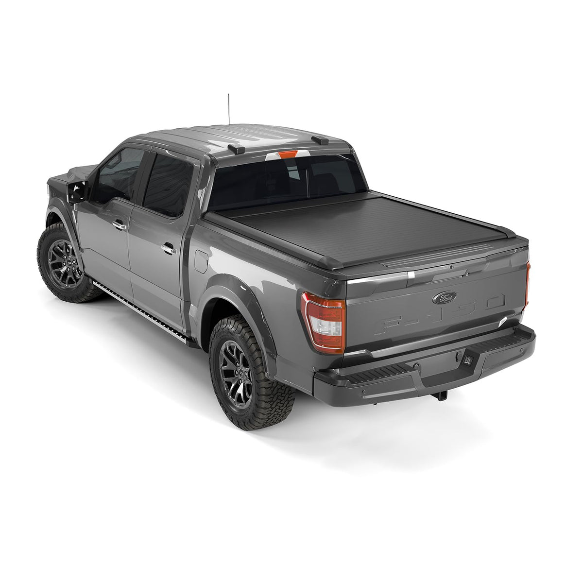 TrailFX TFX6006 Hard Retractable Tonneau Cover Fits 2019-2025 Ram 1500 6.5 Foot Bed Without RamBox Manual Retractable with Key Lock Black Matte Powder Coated Aluminum T-Slot Rails Clamp-On
