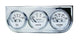 AUTO METER 2325 Autogage White Console Oil/Volt/Water Gauge with Chrome Steel , 2.3125 in.