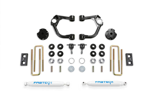 Fabtech K2322 Ball Joint Control Arm Lift System 3.5 in. Lift w/Rear Performance Shocks w/o Intrusion Beam Kit Incl. PN [FTS22293/FTS7265] Ball Joint Control Arm Lift System