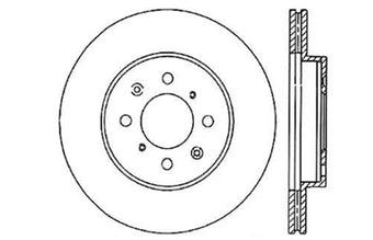 compare product StopTech 128.40021L Front Left Sport Cross Drilled Brake Rotor