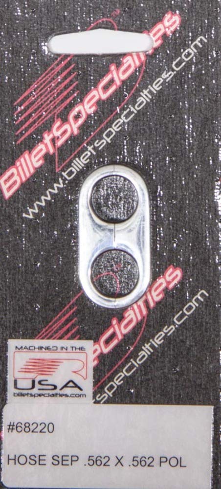 Billet Specialties 68220 0.562 x 0.562 Polished Hose Separator