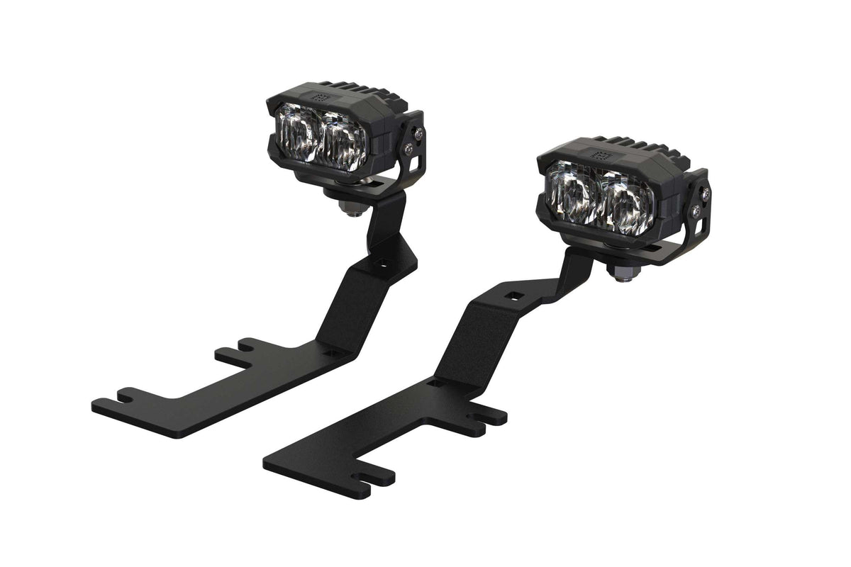 Morimoto 2Banger Ditch Light Kit: Fits GMC Sierra 1500 14-18 (NCS White Spot Beam)