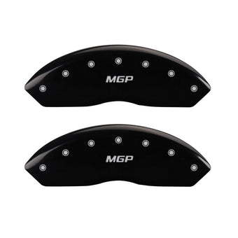 compare product MGP Caliper Covers 23219SMGPBK Black Powder Coat Finish 'MGP' Engraved Caliper Cover with Silver Characters, (Set of 4)