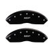 MGP Caliper Covers 23219SMGPBK Black Powder Coat Finish 'MGP' Engraved Caliper Cover with Silver Characters, (Set of 4)