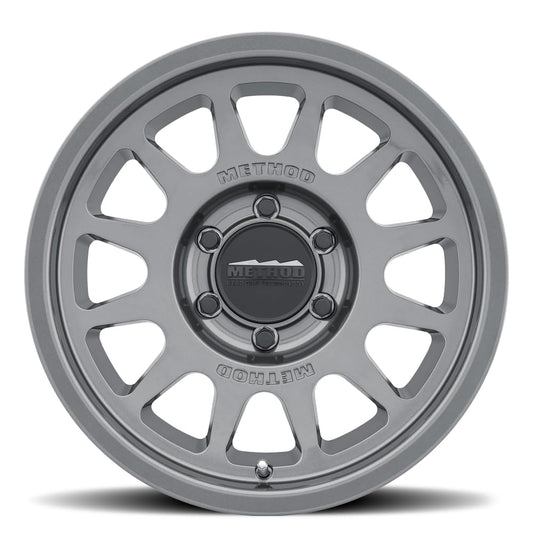 Method Race Wheels MR703 Bead Grip, 17x8.5, 0mm Offset, 6x5.5, 106.25mm Centerbore, Gloss Titanium, MR70378560800