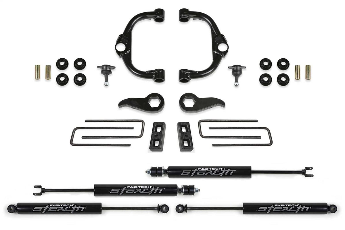 Fabtech K1179M Ball Joint UCA Lift System w/Shocks 3.5 in. Lift w/Front And Rear Stealth Shocks Incl. PN [FTS21276/FTS755/FTSBK21/FTS6341/FTS6019] Ball Joint UCA Lift System w/Shocks