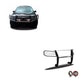Black Horse Grille brush Bumper Guard Modular Stainless Steel Come With Pair of 5.3" Dia.LED Lights with Red Trim Rings Compatible with 2016-2022 Honda Pilot-17H151402MSS-PLFR
