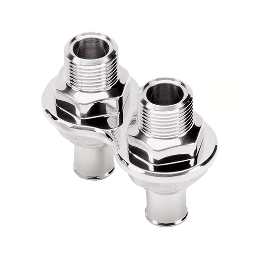 Billet Specialties 66825 2 Port Heater Push On Bulk Head
