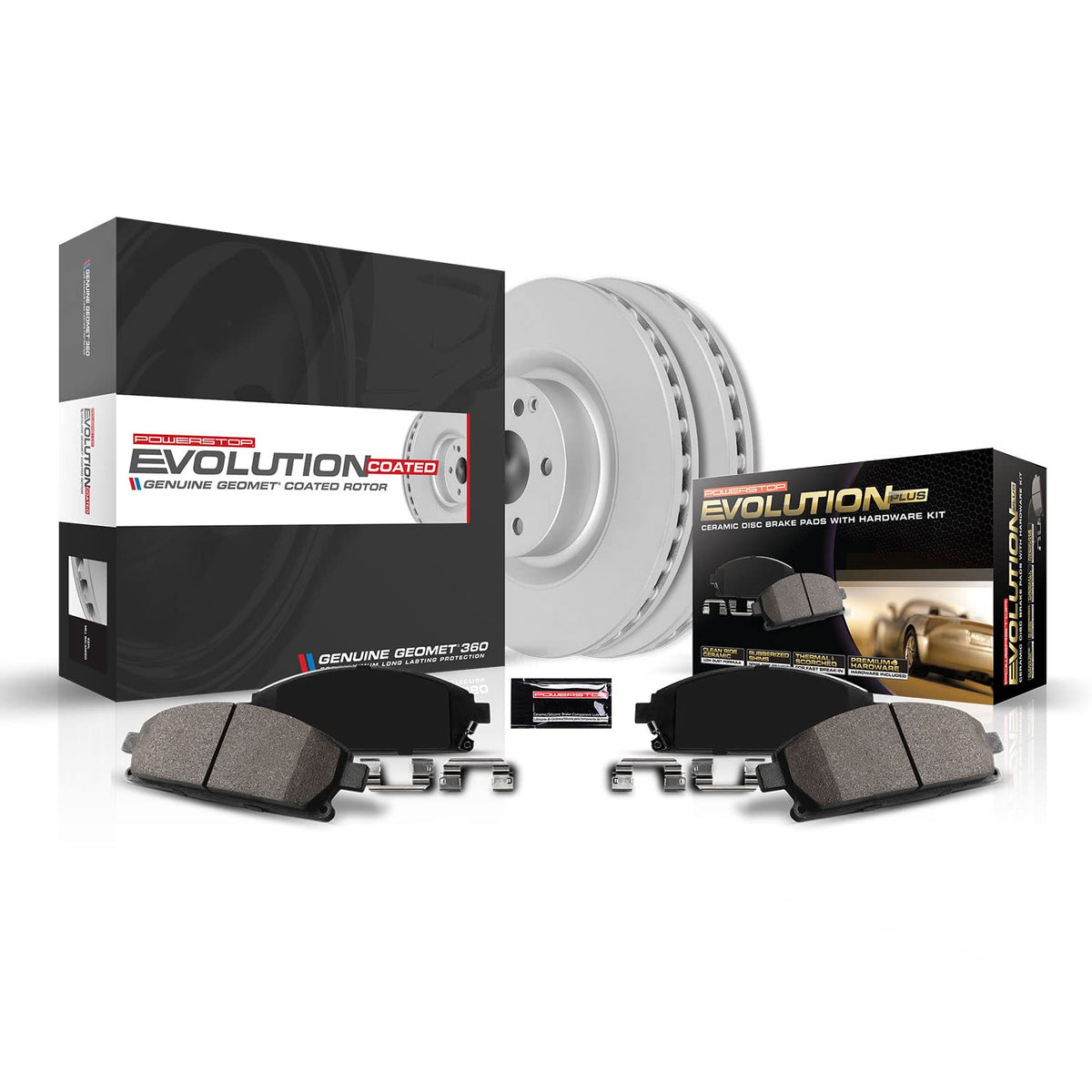 PowerStop Z17 Brake Pad & Fully Coated Rotor Kit Front CRK9177