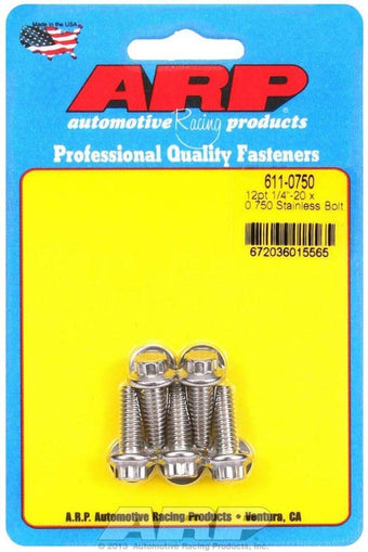 compare product 1/4-20 x 0.750 12pt SS Bolt