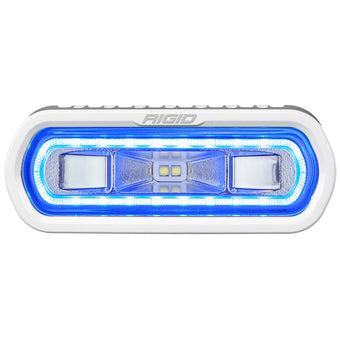 compare product Rigid Industries SR-L Series Marine Spreader Light - White Surface Mount - White Light w/Blue Halo
