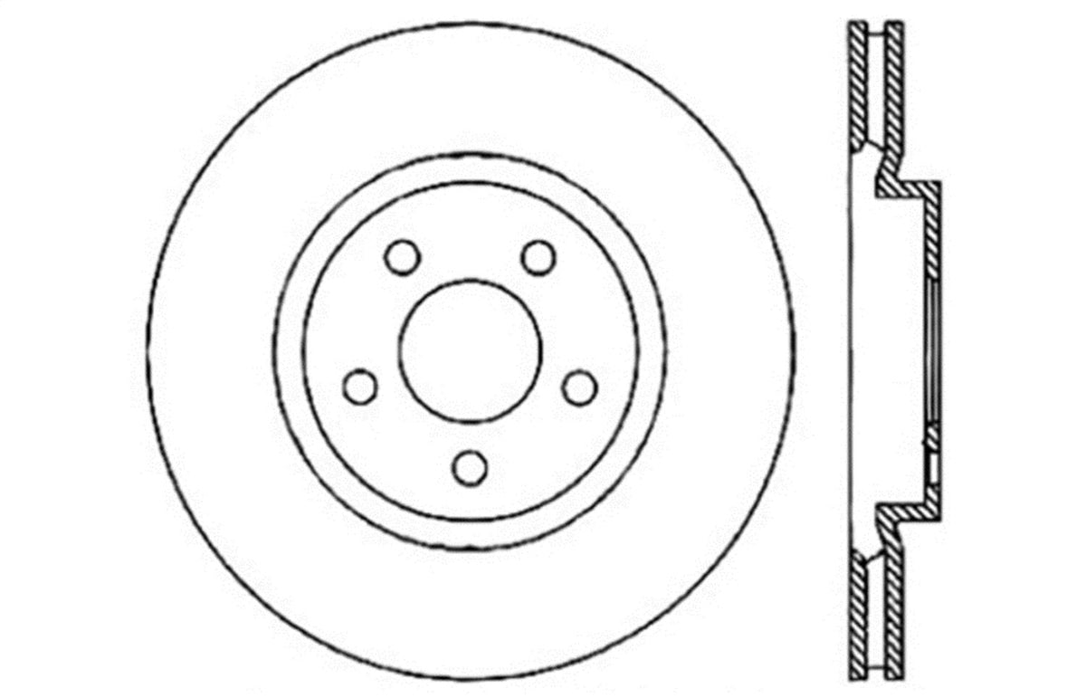 StopTech 128.63061R Sport Cross Drilled Brake Rotor; Front Right