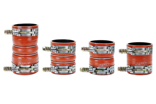HPS Performance 57-1571 Orange High Temp Aramid Reinforced Silicone Intercooler Turbo Hose Boots Kit with T Bolt Clamps