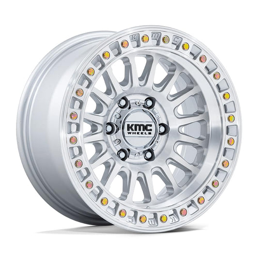 20x9 KMC KM552 IMS Gloss Silver W/Machined Face Wheel 6x5.5 (0mm)