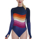 Black Starry Background Women Long Sleeve Swimsuit Elasticity Bikini Suit Surfing Swimsuit