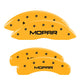 MGP Brake Caliper Covers Compatible with 2020+ Jeep Gladiator (Requires 17" + Wheels - Not Compatible with e-Torque PKG) Yellow Powder-Coated Finish, Mopar Engraving (Front and Rear)