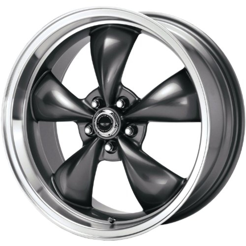 American Racing Custom Wheels AR105 Torq Thrust M Anthracite Wheel With Machined Lip (17x9"/5x114.3mm, +24mm offset)