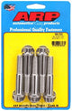 ARP Bolt, 1/2-13 in Thread, 2.5 in Long, 9/16 in 12 Point Head, Stainless, Polished, Universal, Set of 5