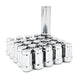7/16" Bulge Acorn Spline Lug Nuts 1.38" 6 Lug Install Kit Chrome