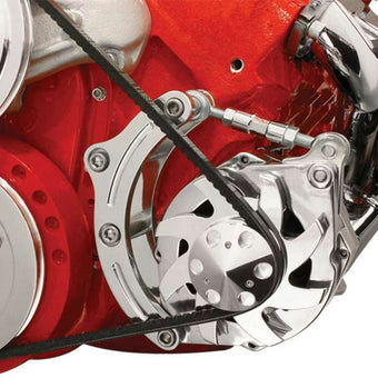 compare product Billet Specialties Bracket Alternator Low Mount V Groove BBC Short WP