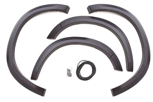 Lund SX203T Elite Series Black Sport Style Textured Front and Rear Fender Flare - 4 Piece
