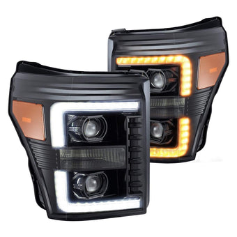 compare product AlphaRex USA 880143 LUXX 20 Series LED Projector Headlights fits Ford F-250 Super Duty,Clear
