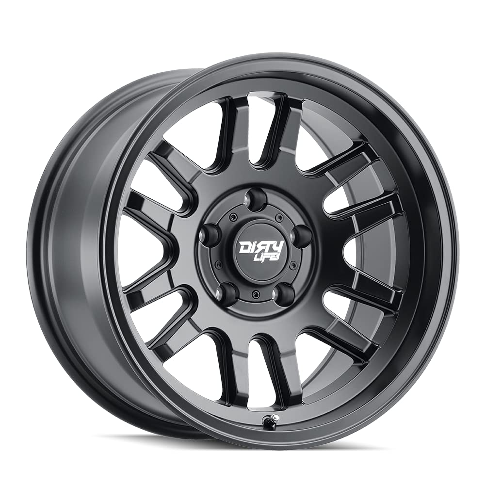 Dirty Life CANYON Matte Black Wheel with Alloy Steel (17 x 9. inches /5 x 71 mm, -12 mm Offset)