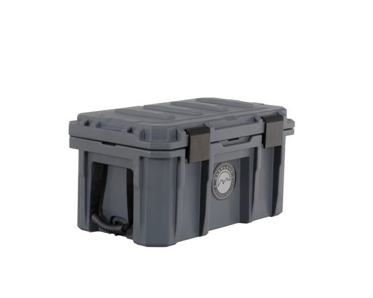 Overland Vehicle Systems 40100001 Dark Gray 53 QT Dry Box Storage with Drain, and Bottle Opener | Waterproof Seal | Heavy-Duty Latches and Nylon Handles | Keeps Gear Safe, Dry and Organized