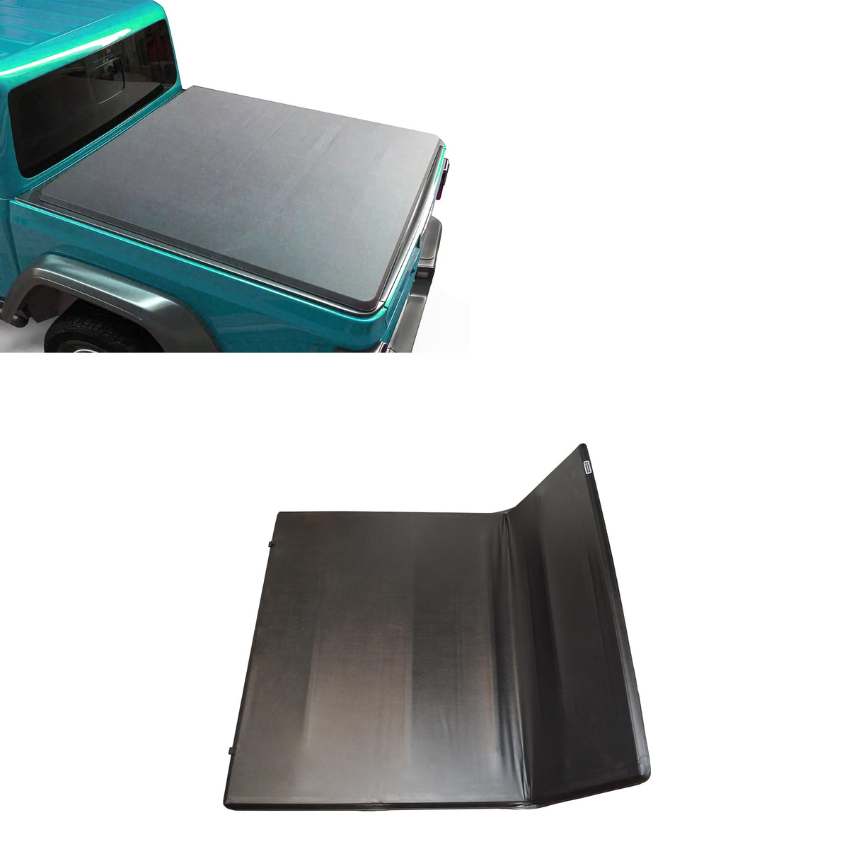Black Horse Premier Soft TriFold Truck Bed Tonneau Cover Compatible with 2020-2024 Jeep Gladiator -PRS-JE19