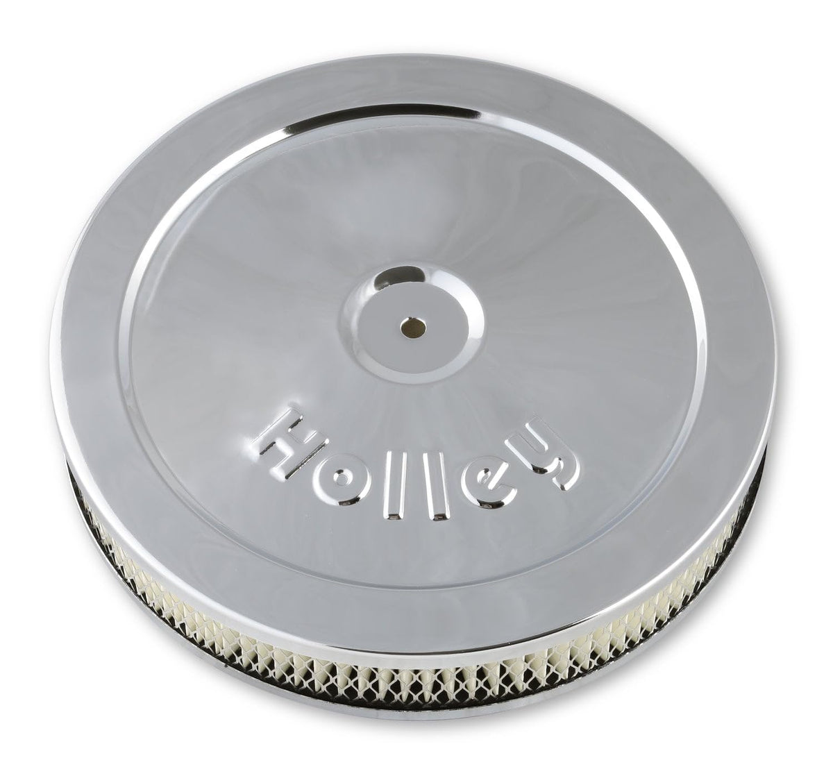 Holley Chrome Round Air Cleaner 10 in. 5 1/8 in. Neck