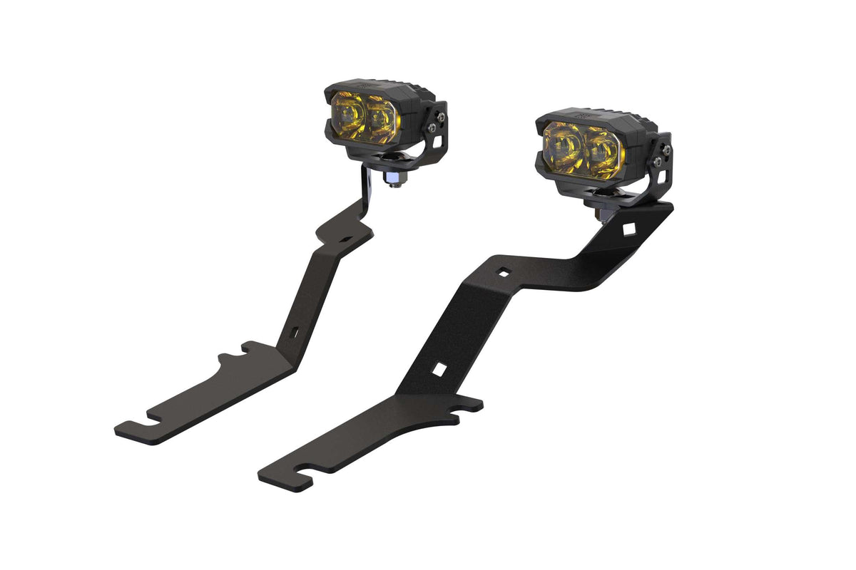 Morimoto 2Banger Ditch Light Kit: Fits Ford Raptor 17-20 (NCS Yellow Combo Beam)