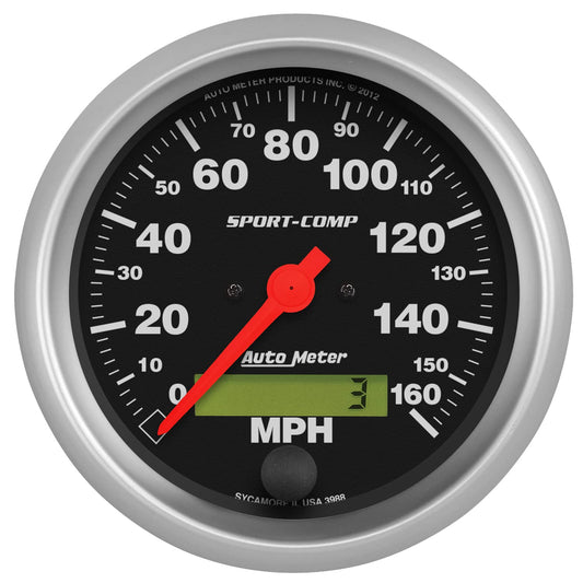 Auto Meter 3988 Sport-Comp Electric Programmable Speedometer 3.375 in.