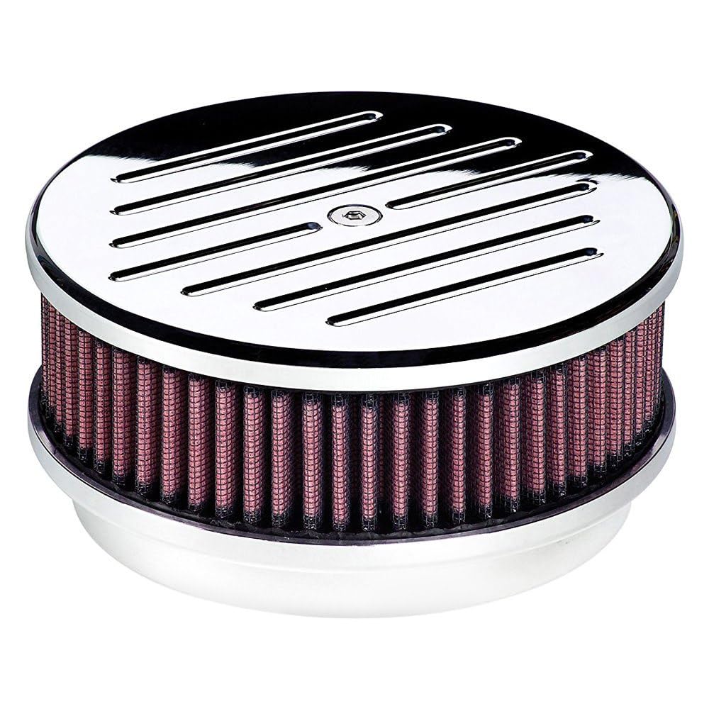 BILLET SPEC Air Cleaner, 6 3/8” Diameter Round Ball Milled Polished