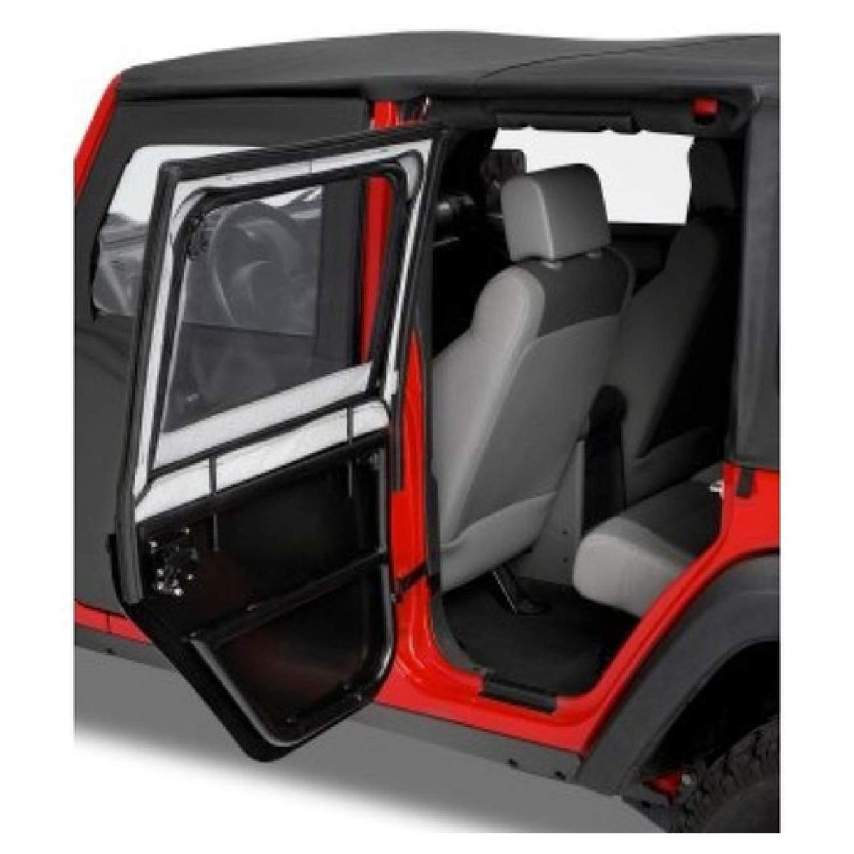 Bestop Element Upper Doors - '20 Gladiator / '18-20 Wrangler JL 4-Door (Rear Doors; Black Twill), Model Number: 5174317