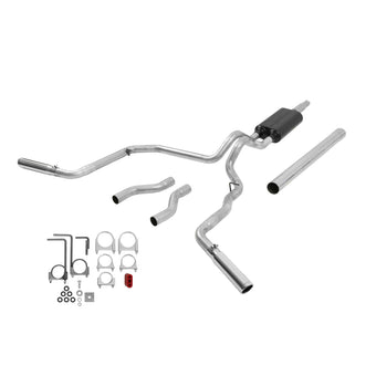 compare product Flowmaster 17471 American Thunder Cat-Back Exhaust Kit Dual 2.5 Inch Aluminized Steel 3 Inch Polished 304 Stainless Steel Tips Compatible with 1987-1996 Ford F-150 V6 V8 2/4WD All Wheelbases