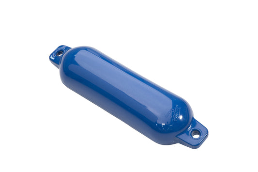 Taylor Made Hull-Gard Inflatable Boat Fender, Mid Atlantic Blue (8.5" x 29"), Unique Oval Shape, Molded Football Needle Inflation Valve, Seamless Construction, Double Eyelets - 41028