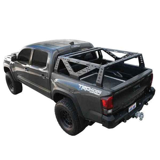 Overland Vehicle Systems Mid-Height Bed Rack for Mid-Size Trucks – Universal Fit, No-Drill Installation