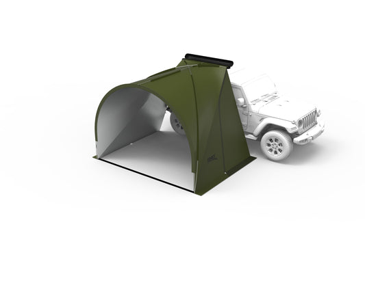 3D Modular Dual-Mode Lightweight Car Side Awning Tent - Army Green