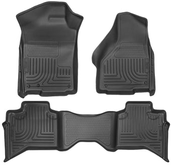 compare product Husky Liners Weatherbeater Series | Front & 2nd Seat Floor Liners - Black | 99011 | Fits 2009-2018 Dodge Ram 1500 Quad Cab, 2019-2022 Ram 1500 Classic Quad Cab 3 Pcs