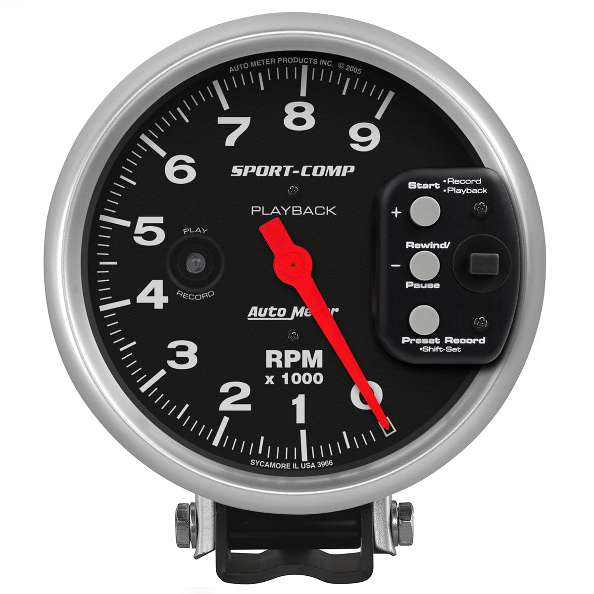 Auto Meter 3966 Sport-Comp Playback Tachometer,5.000 in.