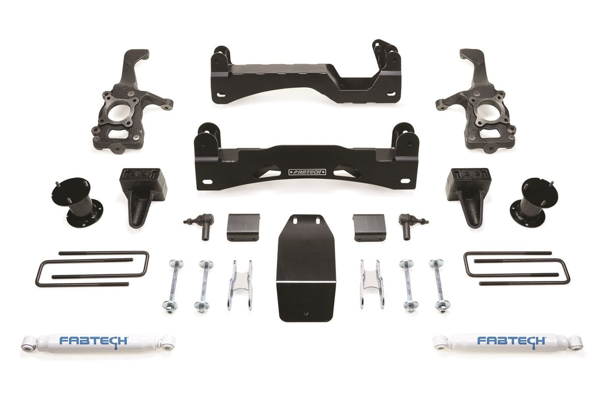 Fabtech K2194 Basic Lift System w/Shocks w/Performance Shocks 6 in. Lift Basic Lift System w/Shocks