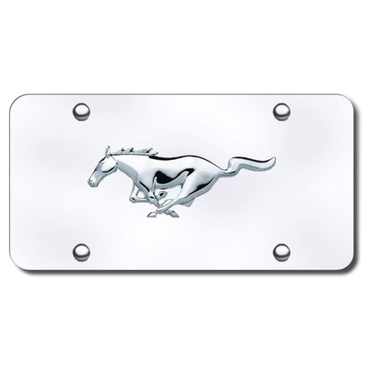 AU-TOMOTIVE GOLD Mustang Horse Chrome on Chrome Plate