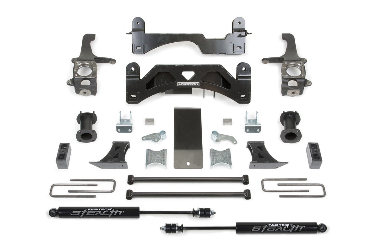 Fabtech K7054M Coil Spacer System 6 In. Lift Incl. Rear Stealth Shocks Coil Spacer System