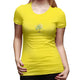 JUAMA Women's Short Sleeve Standard T-Shirt Women Fish and Forest Illustration StandardT-Shirts Summer Crew Neck Top Tees Yellow