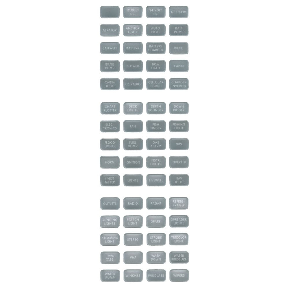 Blue Sea Systems 8217 Gray 60 Label Set
